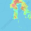 Topografische Karte Süd-Sulawesi, Höhe, Relief