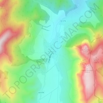 Topografische Karte Eisenburg, Höhe, Relief