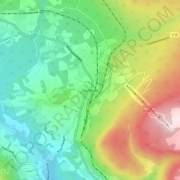 Topografische Karte Dombås, Höhe, Relief