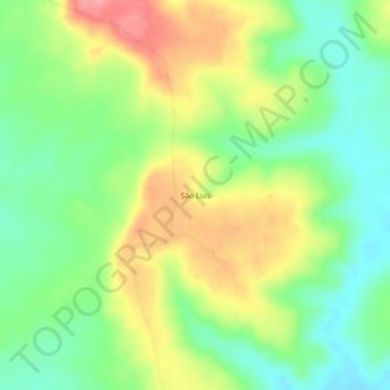 Topografische Karte São Luis, Höhe, Relief