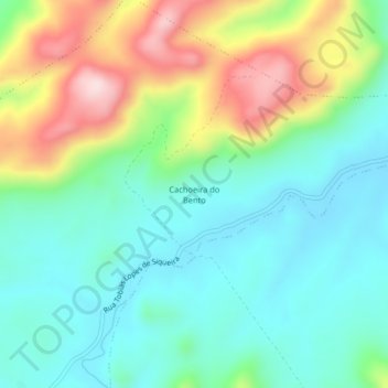 Topografische Karte Cachoeira do Bento, Höhe, Relief