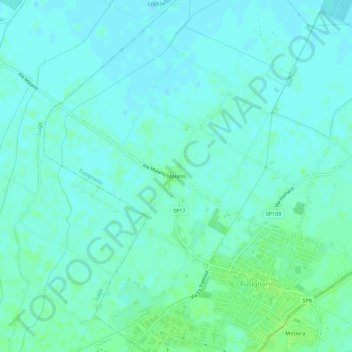 Topografische Karte Maiano, Höhe, Relief