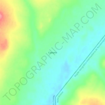 Topografische Karte Caetano, Höhe, Relief