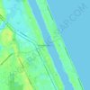 Topografische Karte Ormond Beach, Höhe, Relief