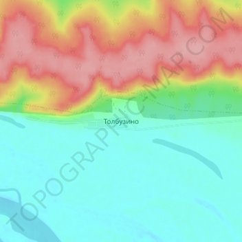 Topografische Karte Толбузино, Höhe, Relief