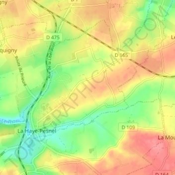 Topografische Karte Village Dodeman, Höhe, Relief