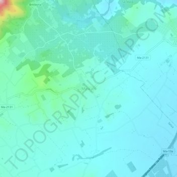 Topografische Karte Moscari, Höhe, Relief