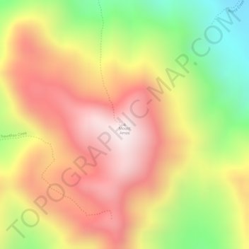 Topografische Karte Mount Amos, Höhe, Relief