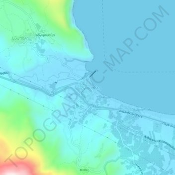 Topografische Karte Georgioupoli, Höhe, Relief