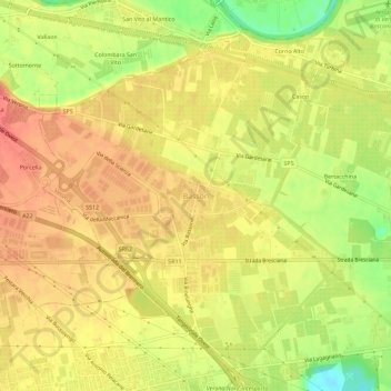 Topografische Karte Basson, Höhe, Relief