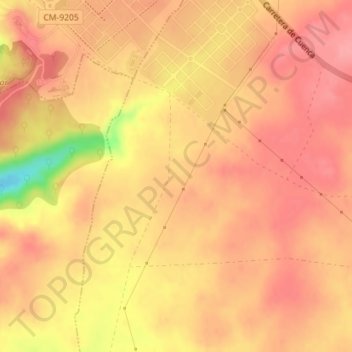 Topografische Karte Cerro Lubillo, Höhe, Relief