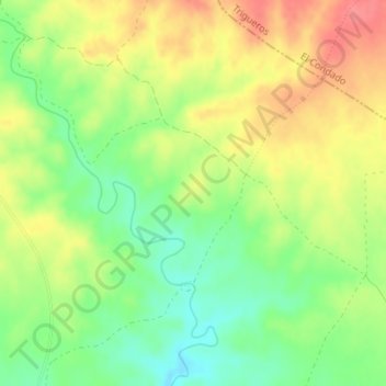 Topografische Karte El Partido, Höhe, Relief