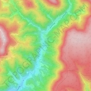 Topografische Karte Unter Seebach, Höhe, Relief