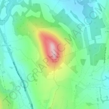 Topografische Karte Little Sugar Loaf, Höhe, Relief