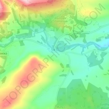 Topografische Karte Buchanty, Höhe, Relief