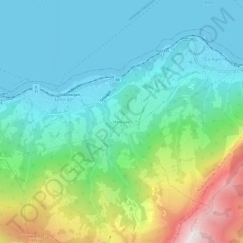 Topografische Karte Meielisalp, Höhe, Relief