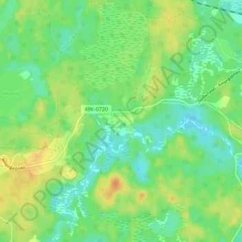 Topografische Karte Ворониха, Höhe, Relief