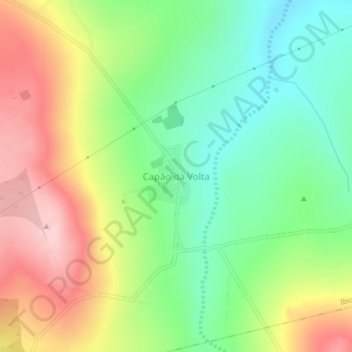 Topografische Karte Capão da Volta, Höhe, Relief