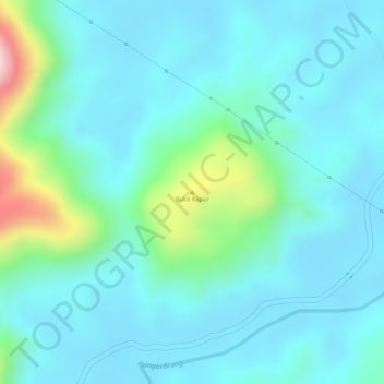 Topografische Karte Bukit Kapur, Höhe, Relief