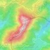 Topografische Karte Aiako Harria, Höhe, Relief