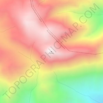 Topografische Karte Galan, Höhe, Relief