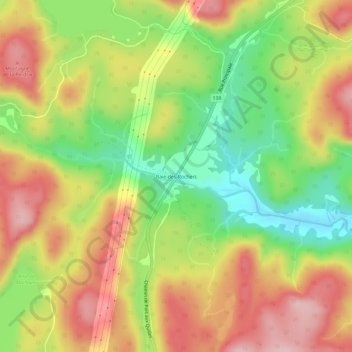 Topografische Karte Baie-des-Rochers, Höhe, Relief