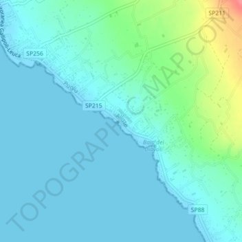 Topografische Karte Pilella, Höhe, Relief