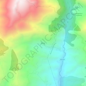 Topografische Karte Denuy, Höhe, Relief