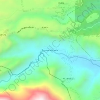 Topografische Karte Barranca Grande, Höhe, Relief