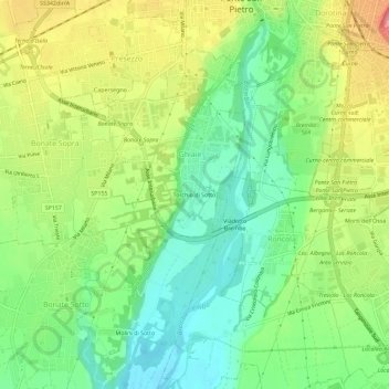 Topografische Karte Torchio di Sotto, Höhe, Relief