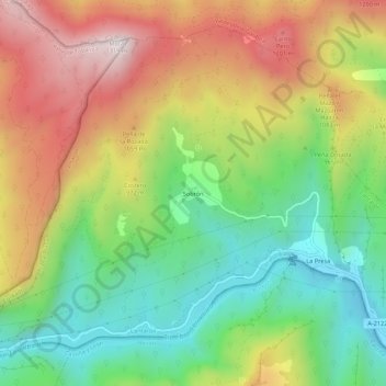 Topografische Karte Sobrón, Höhe, Relief