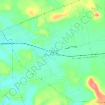 Topografische Karte Taboca do Pau Ferrado, Höhe, Relief