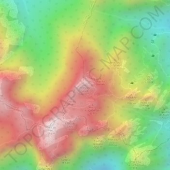 Topografische Karte Pedra do Papudo, Höhe, Relief
