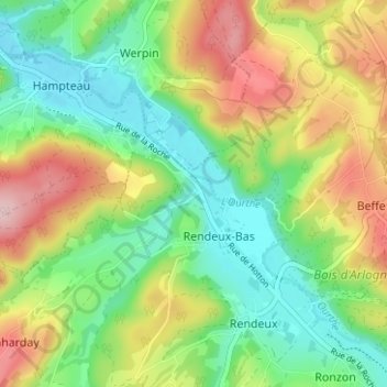Topografische Karte Hamoul, Höhe, Relief