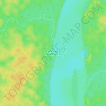 Topografische Karte Comunidade Santo Antonio, Höhe, Relief