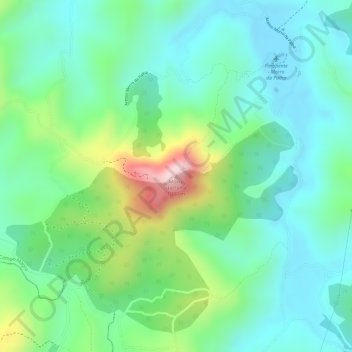 Topografische Karte Morro da Palha, Höhe, Relief