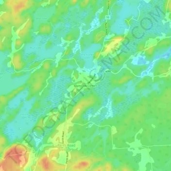 Topografische Karte Raymonds Corners, Höhe, Relief