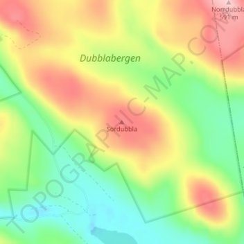 Topografische Karte Sördubbla, Höhe, Relief