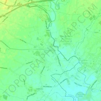 Topografische Karte Francenigo, Höhe, Relief