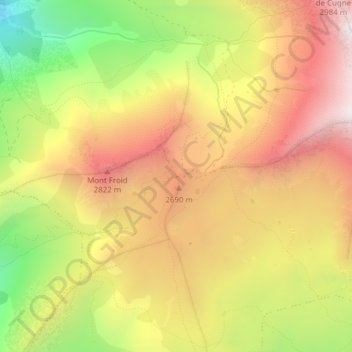 Topografische Karte Les Baraquements, Höhe, Relief