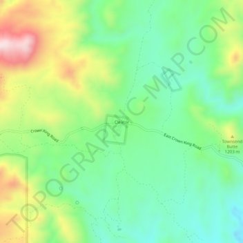 Topografische Karte Cleator, Höhe, Relief