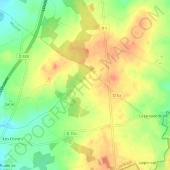 Topografische Karte Fosse Billier, Höhe, Relief