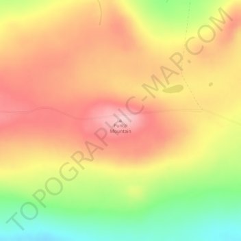 Topografische Karte Puntzi Mountain, Höhe, Relief