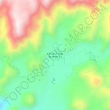 Topografische Karte Cimarrón Chico de la Raicilla, Höhe, Relief