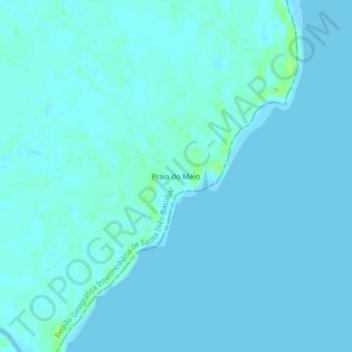 Topografische Karte Praia do Meio, Höhe, Relief