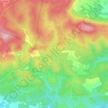 Topografische Karte Riforan, Höhe, Relief