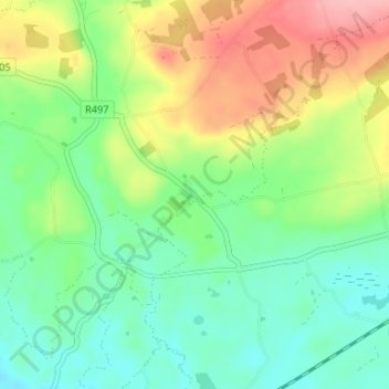 Topografische Karte Annacarty, Höhe, Relief