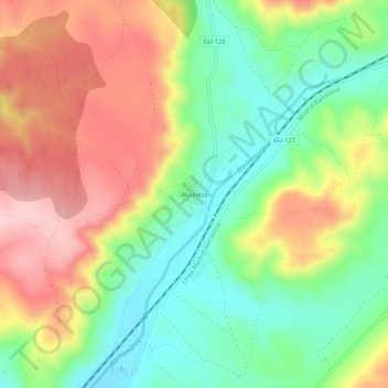 Topografische Karte Alcuneza, Höhe, Relief