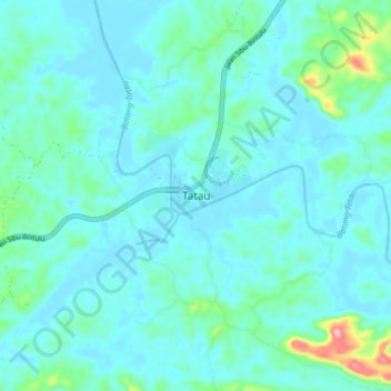 Topografische Karte Tatau, Höhe, Relief