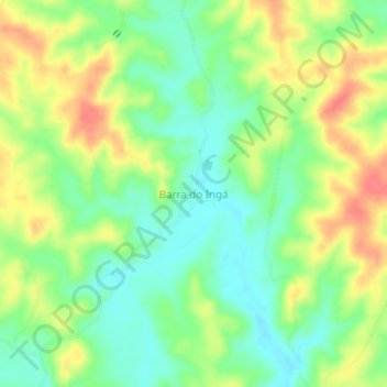 Topografische Karte Barra do Ingá, Höhe, Relief